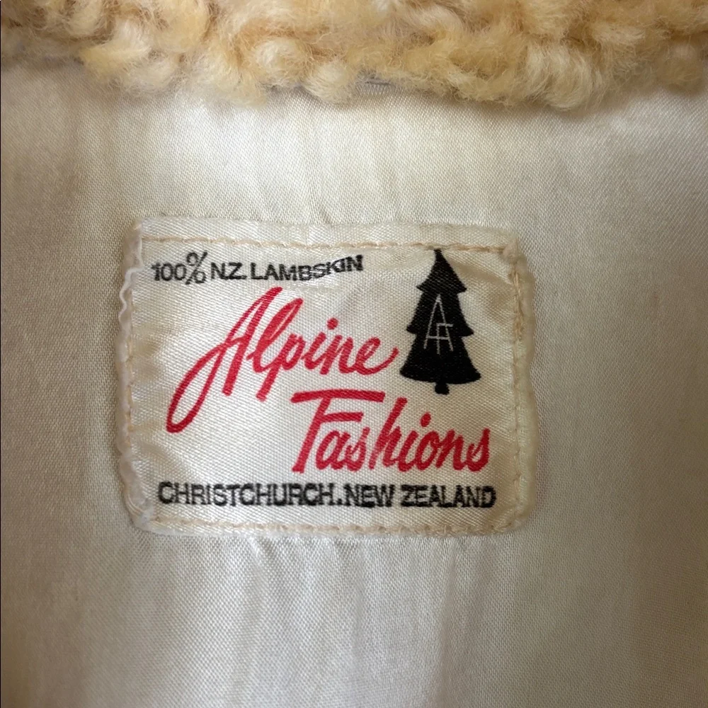 Vintage 50’s Alpine New Zealand Lambswool Sheepskin Sherpa Jacket Womens Small‎